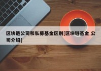 区块链公司和私募基金区别[区块链基金 公司介绍]